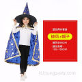 Kids Halloween Witch Wizard Cape Multicolor